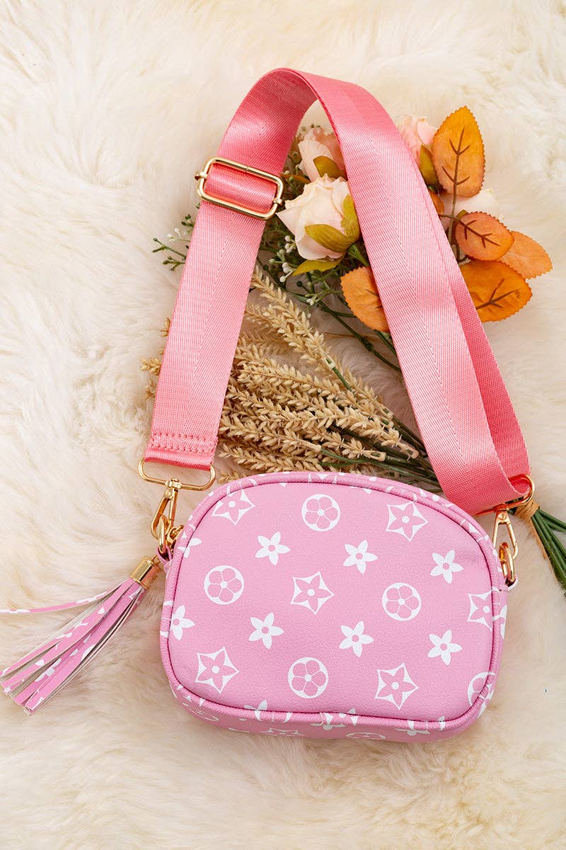 Monogram Inspired Mini Purse - Pink