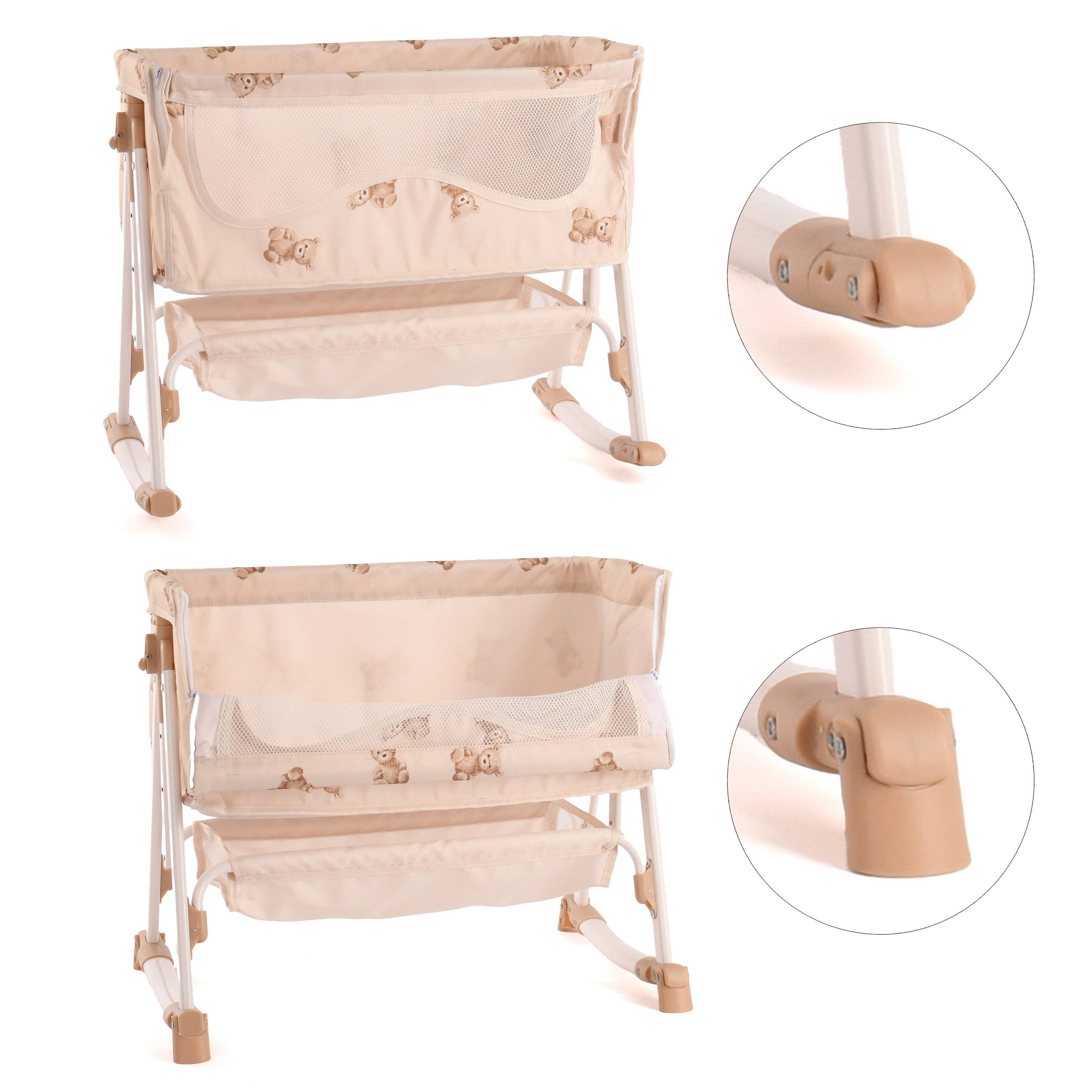 Roma Bedside Crib - Teddy Bear