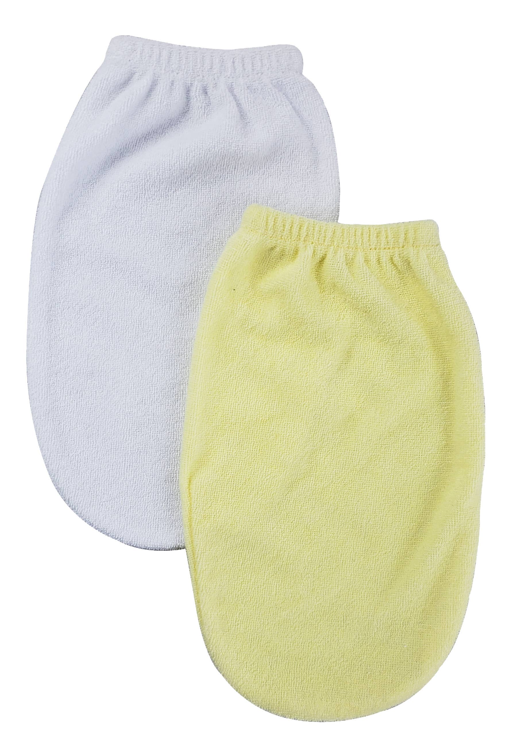 Wash Cloth Mitten: White