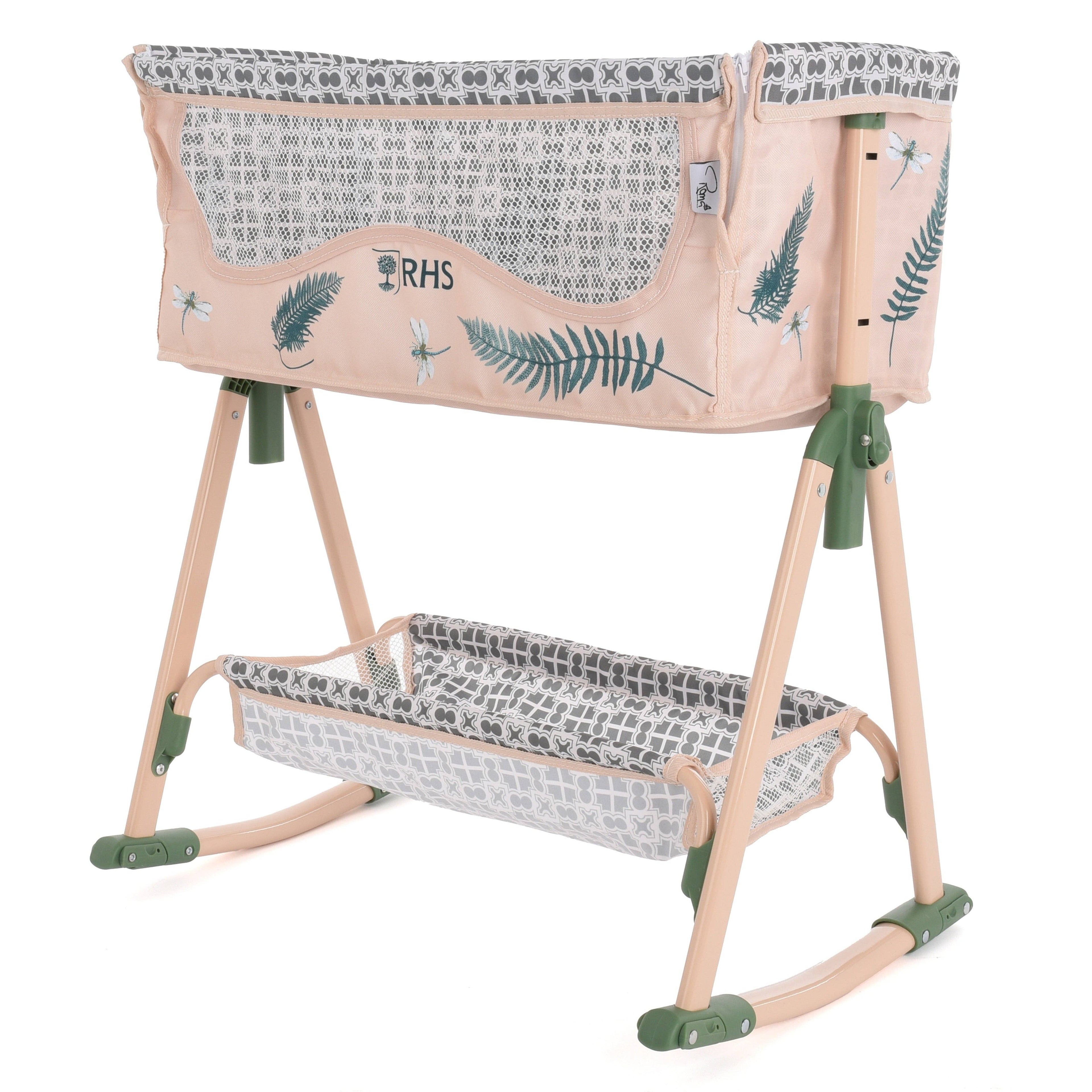 Roma Bedside Crib - Fern