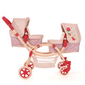 Roma RHS Twin Dolls Pram - Flora Collection