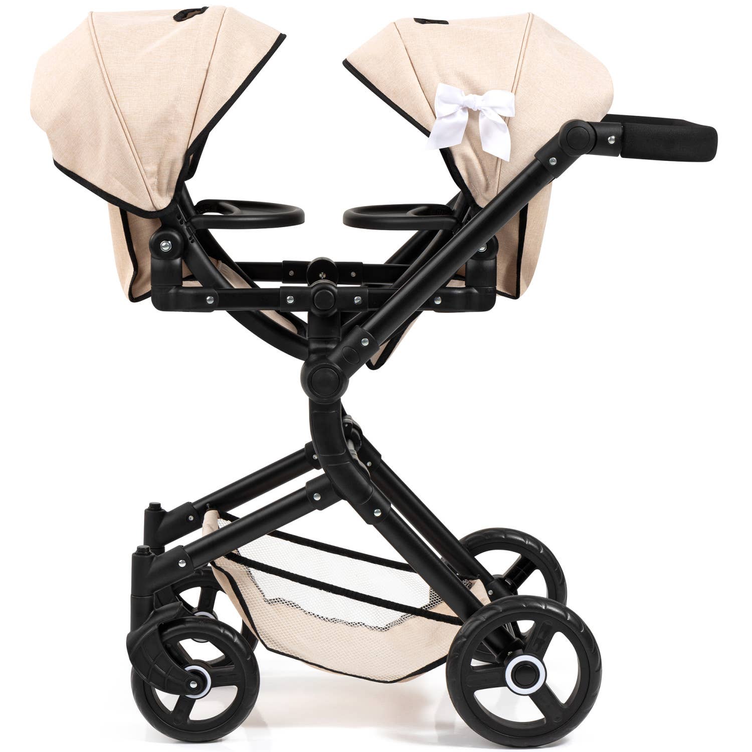 Twin Pram Neo - Beige & Black