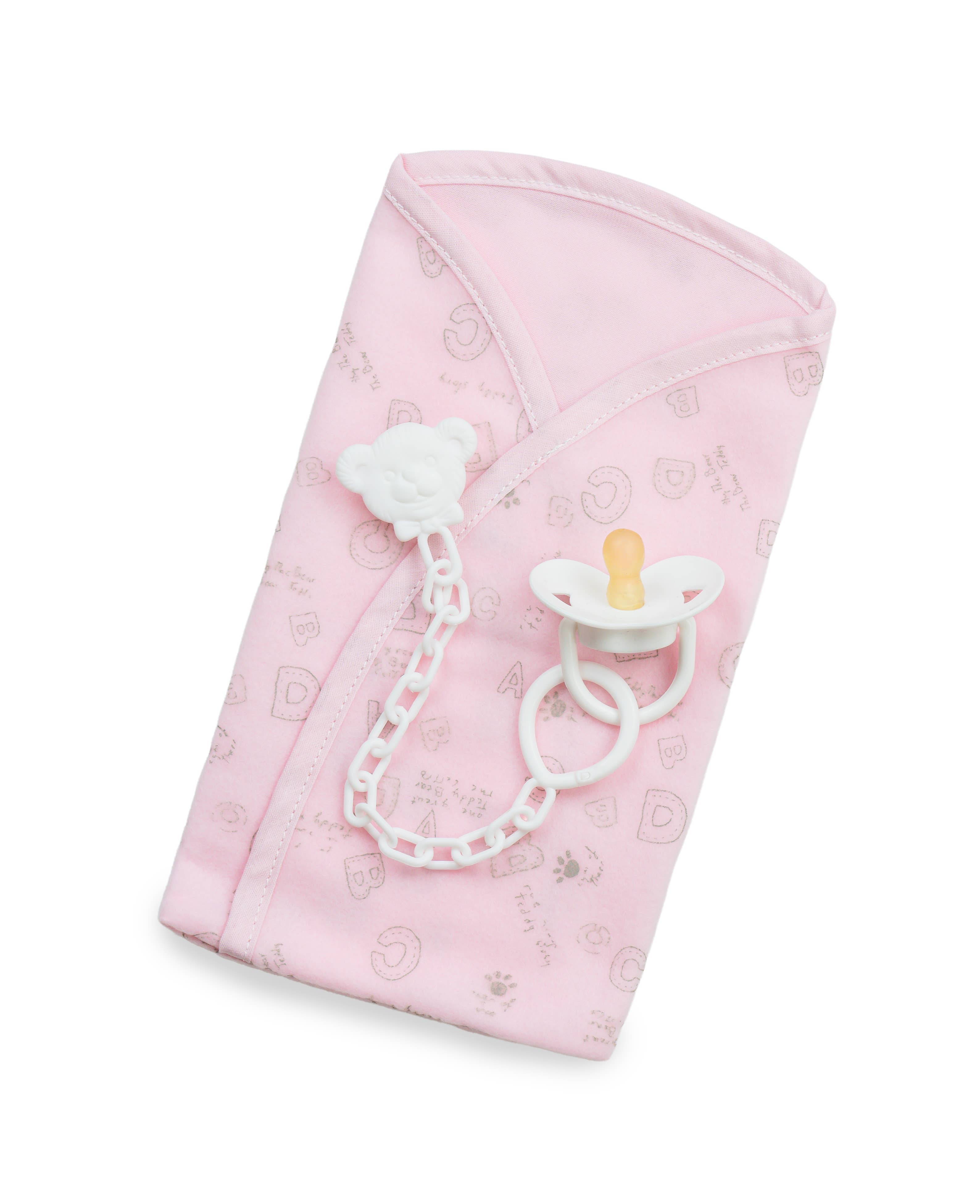 Doll set of accessories: pacifier holder bag and pacifier