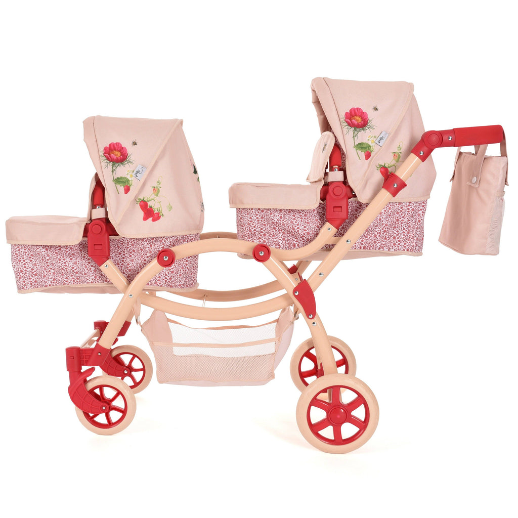 Roma RHS Twin Dolls Pram - Flora Collection