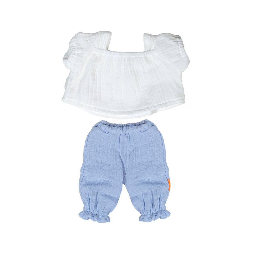 Small Full-Size Baby Blouse & Pants Outfit Set (14-16")