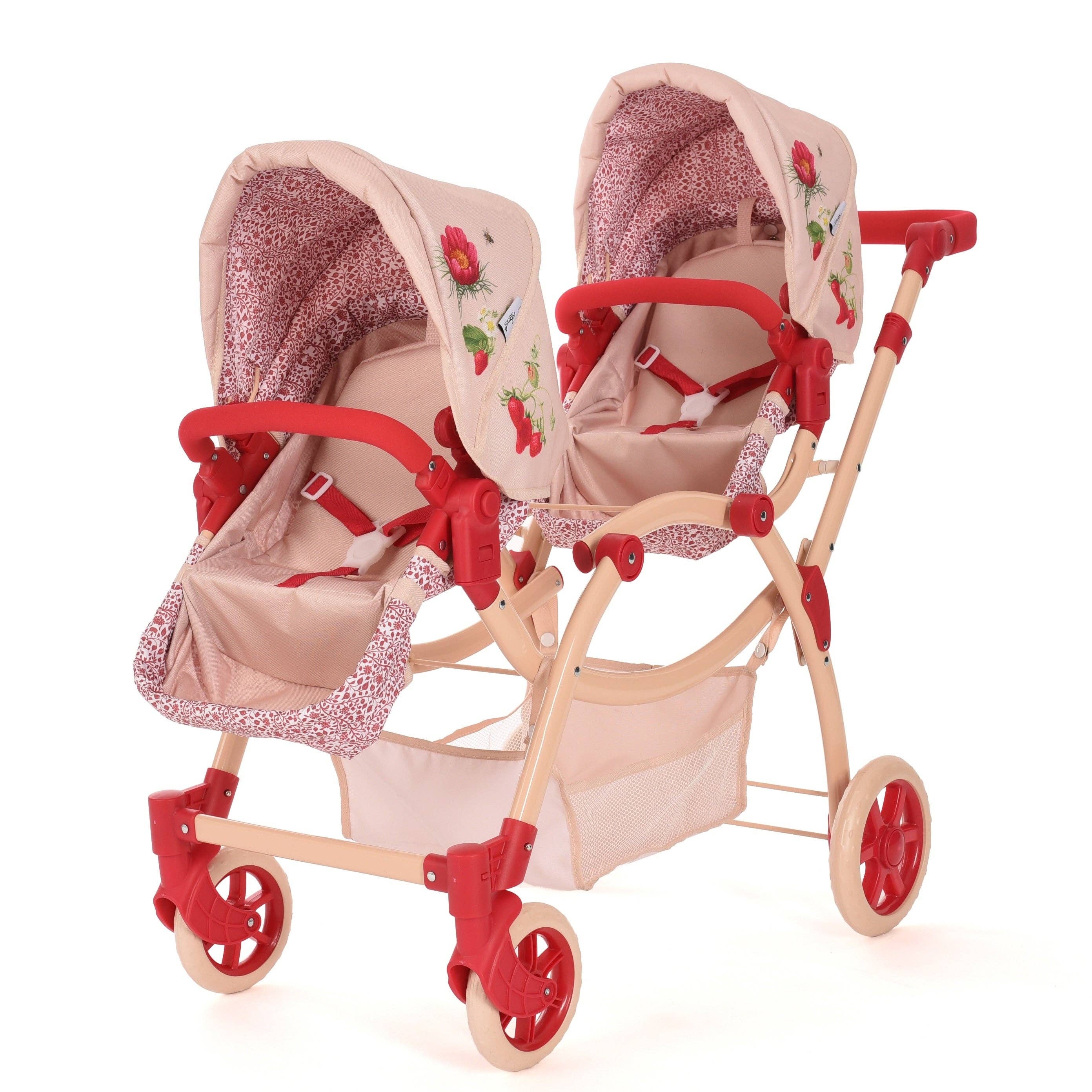 Roma RHS Twin Dolls Pram - Flora Collection