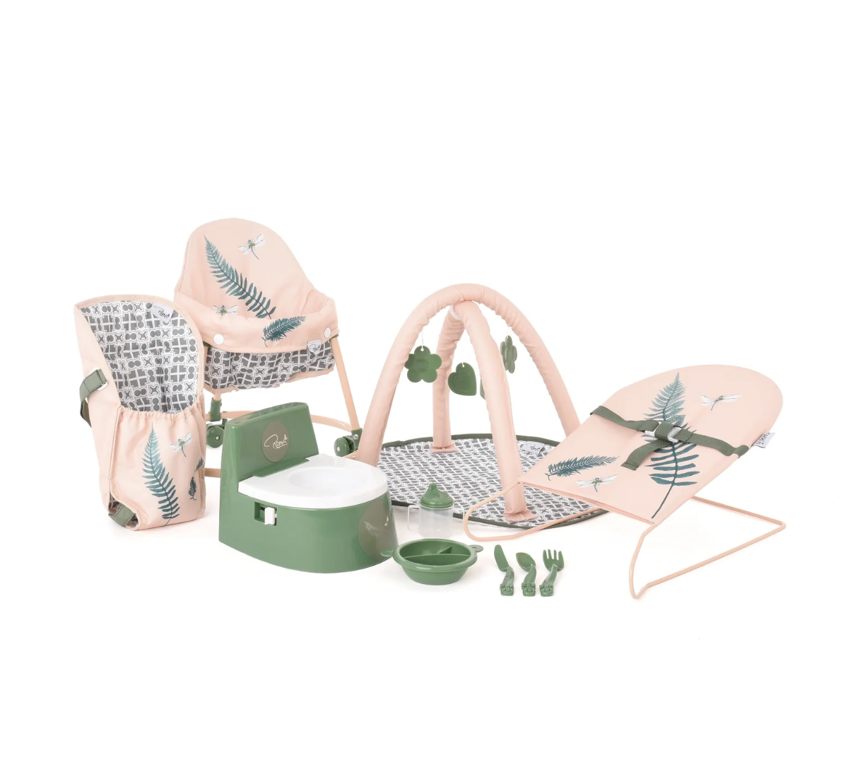 Roma Fern Bundle – 10-Piece Nursery Playset, High Chair & Car Seat