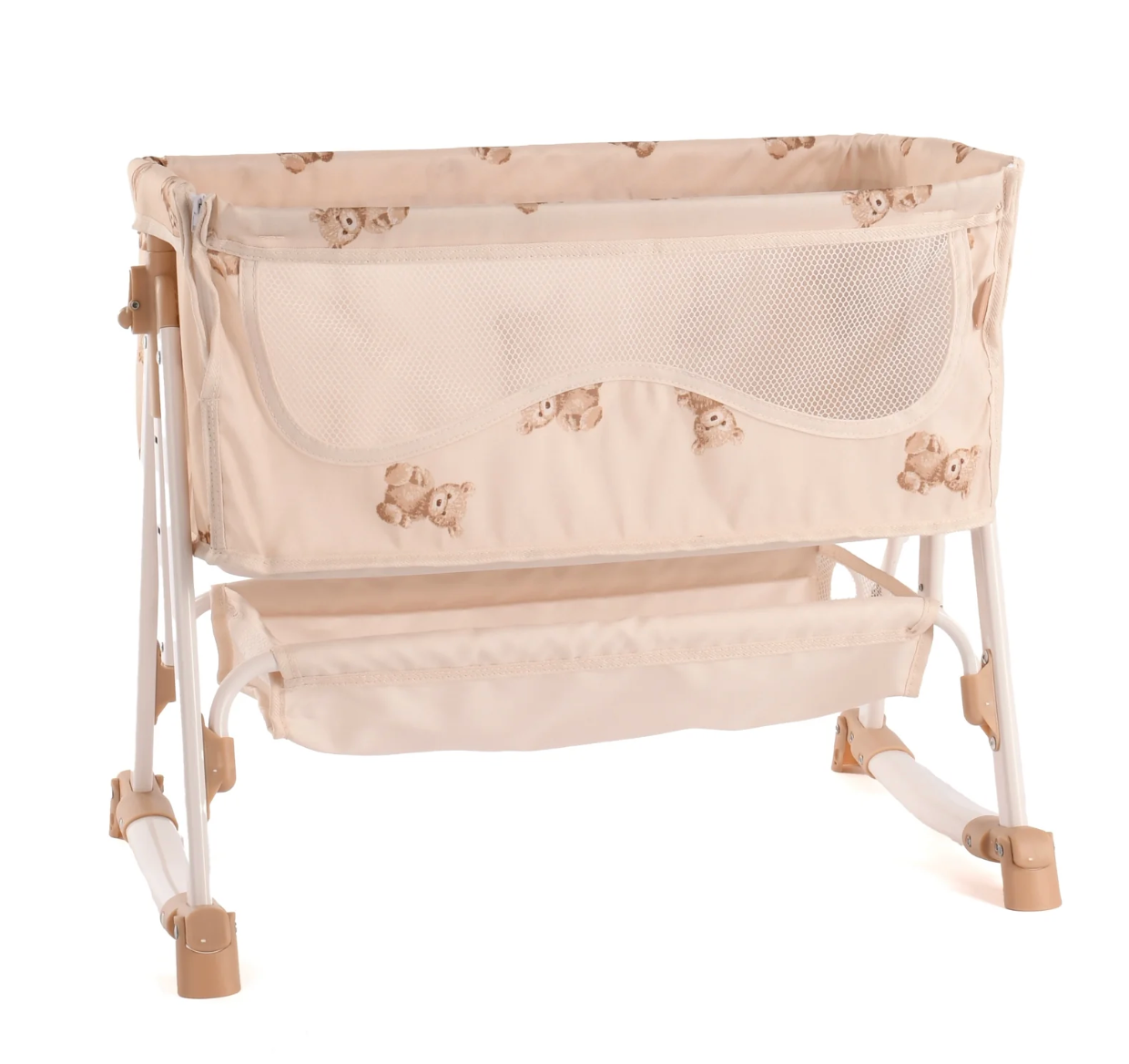 Roma Teddy Bear Bundle – Single Doll Pram & Bedside Crib Set