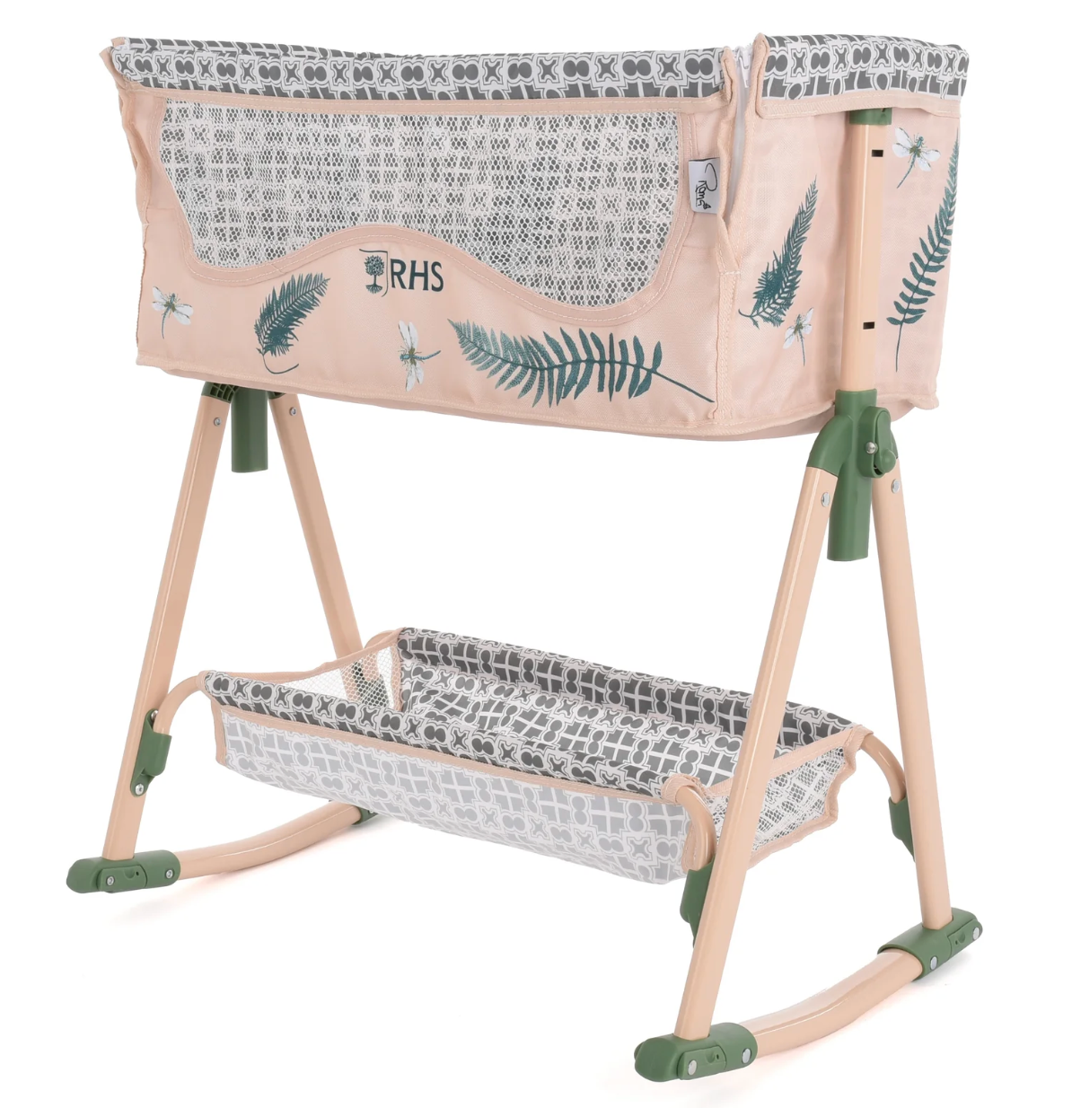 Roma Fern Bundle – Single Doll Pram & Bedside Crib Set