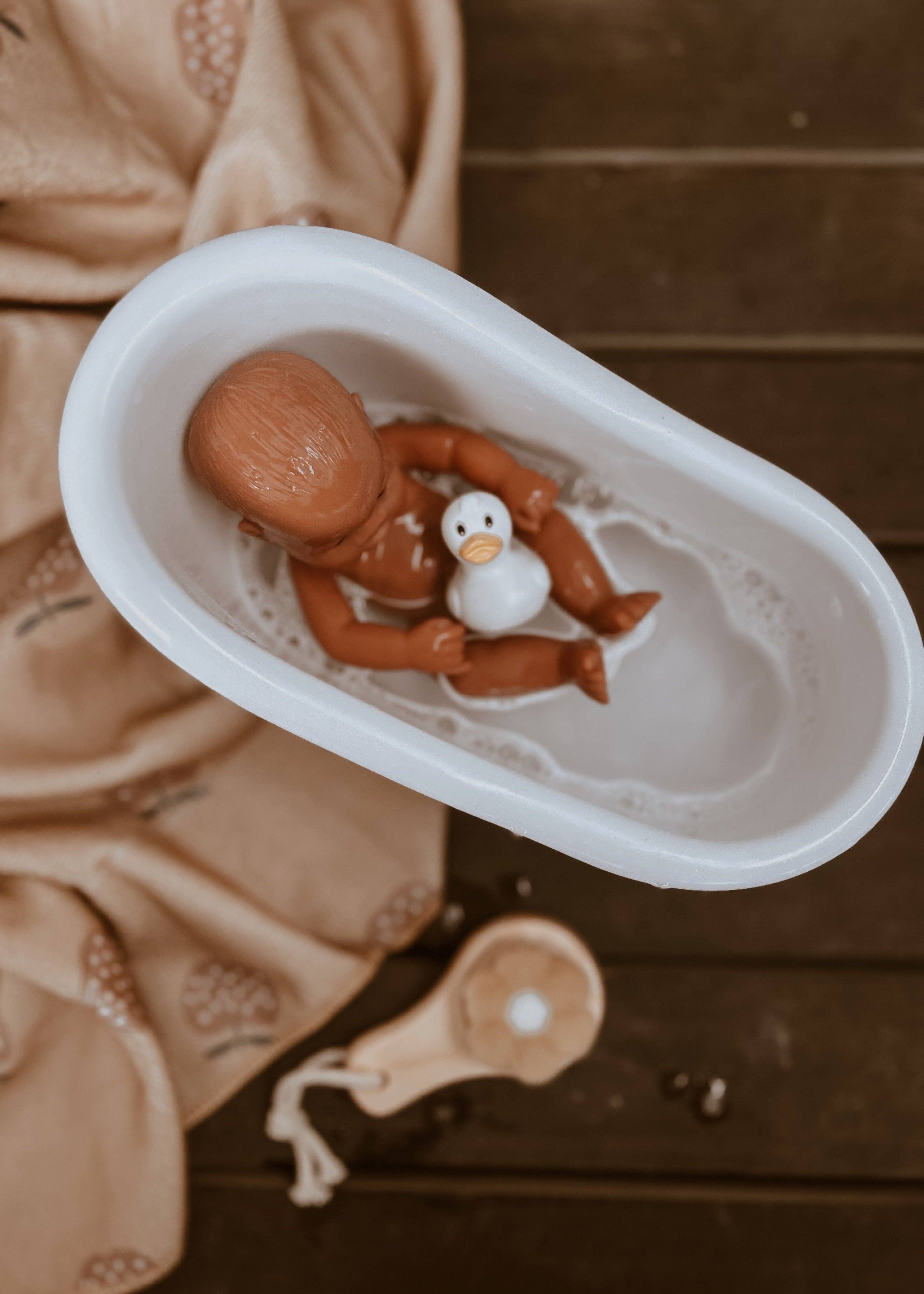My Tubby Doll Bath Set - Coral | Silicone Baby Doll Bathtub Playset