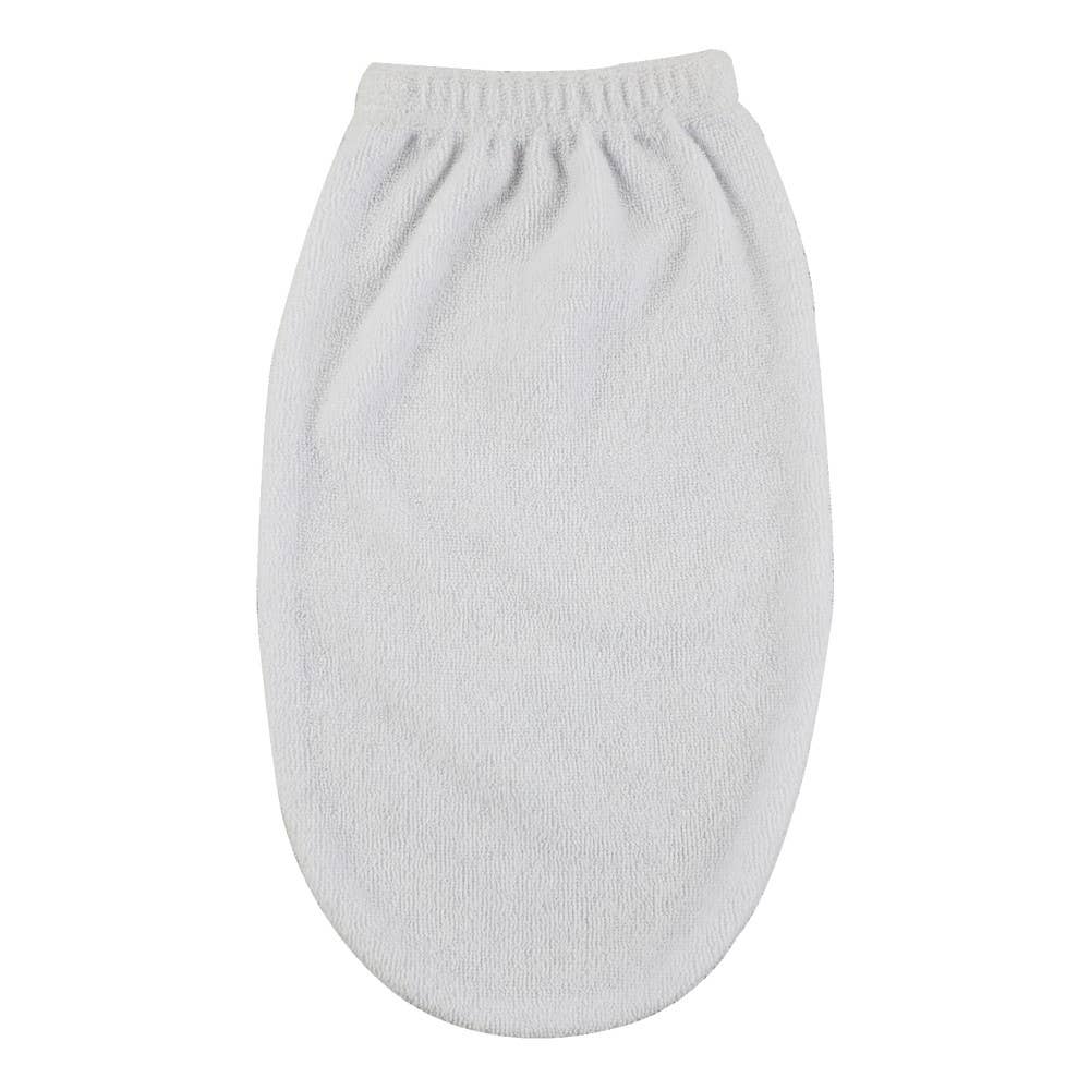Wash Cloth Mitten: White