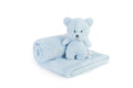 Baby Blanket with Bear Toy: Blue