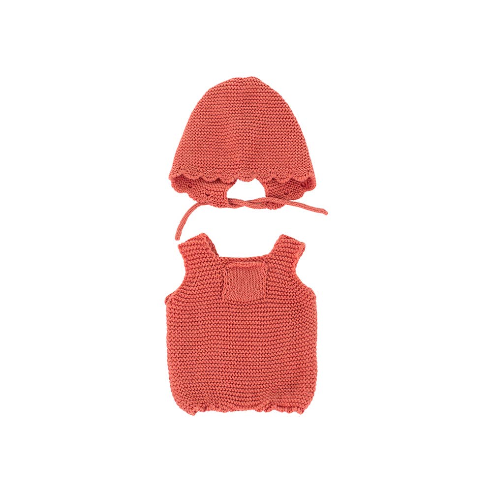 Knitted Rompers & Hood Outfit Set