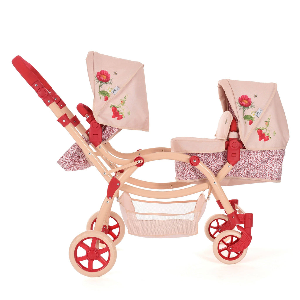 Roma RHS Twin Dolls Pram - Flora Collection