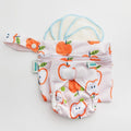 Reusable Doll Toy Diaper Set with 5 Mini Reusable Baby Wipes: Fruity Apples