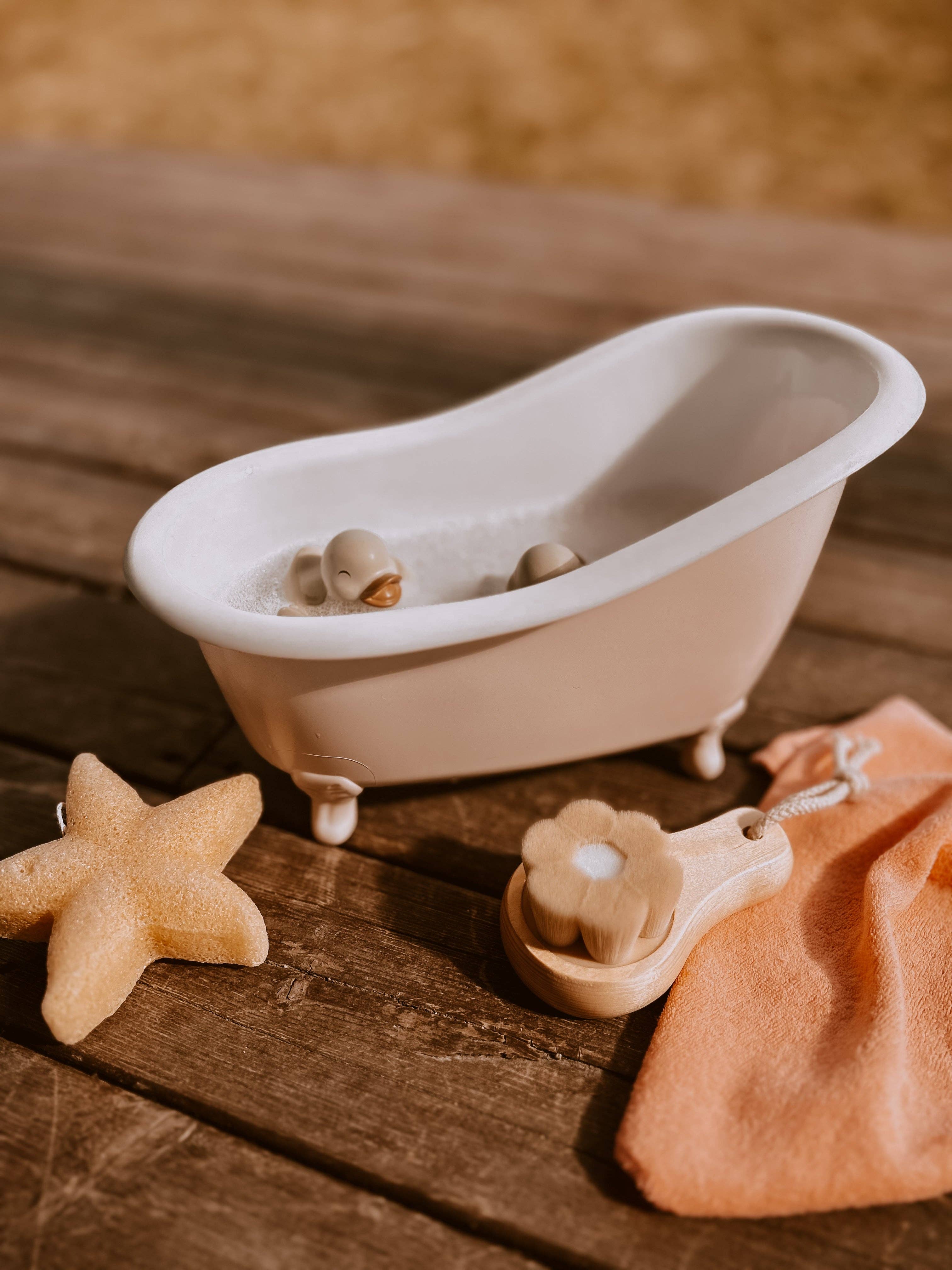 My Tubby Doll Bath Set - Coral | Silicone Baby Doll Bathtub Playset