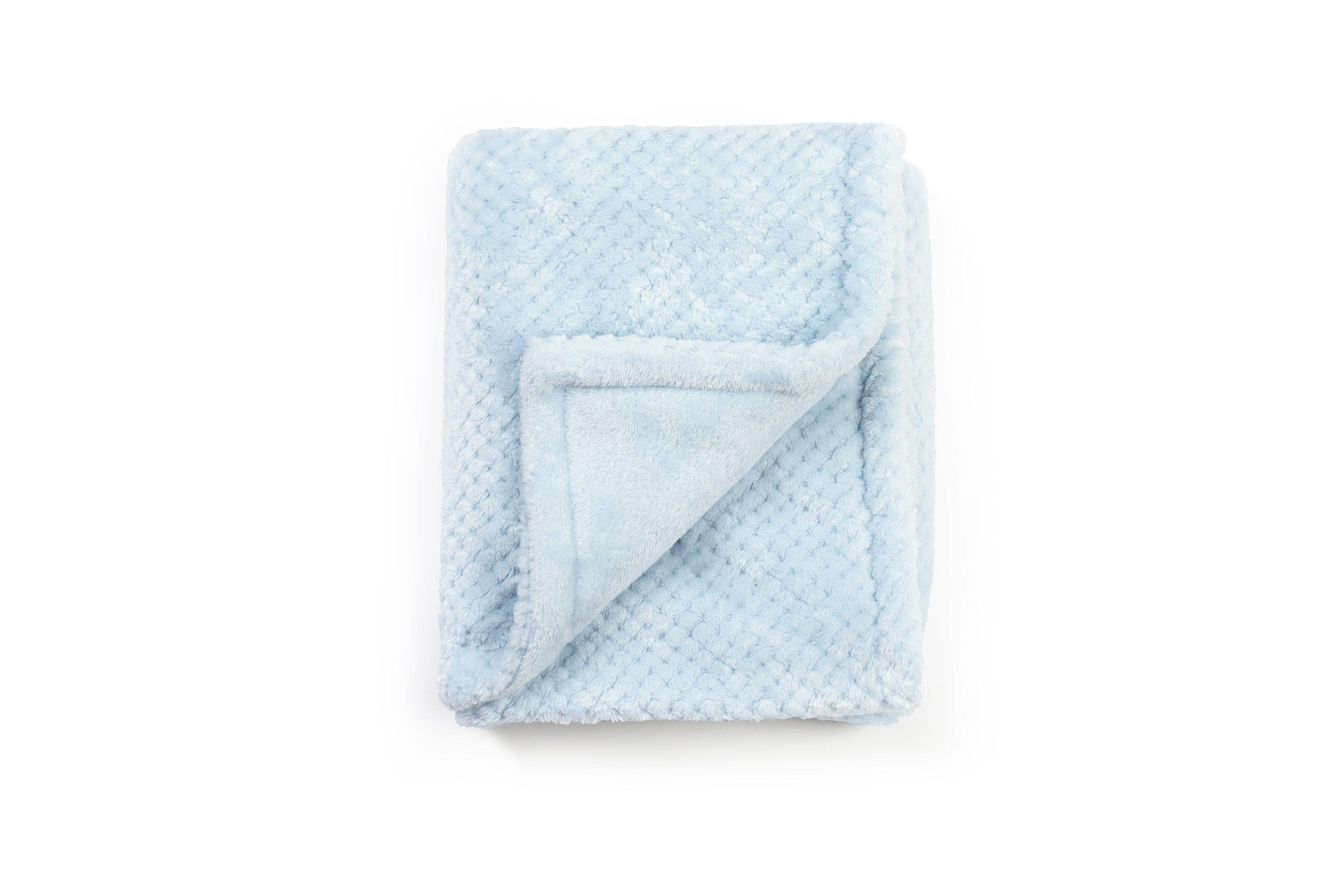 Baby Blanket with Bear Toy: Blue