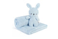 Baby Blanket with Bunny Toy: Blue